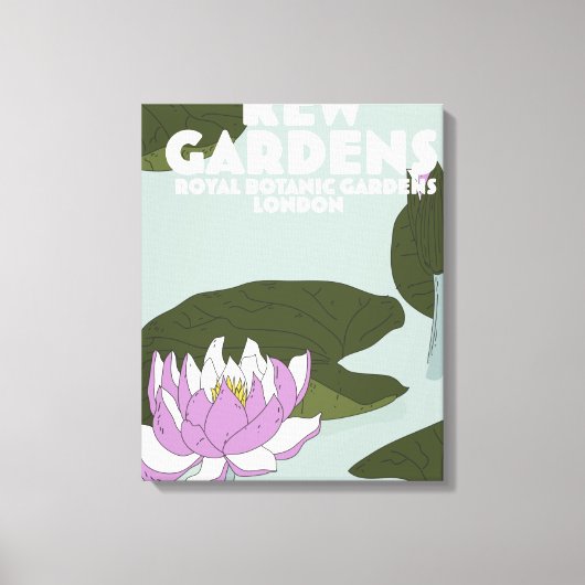 Kew Gardens Londen reisposter Canvas Afdruk (Voorkant)