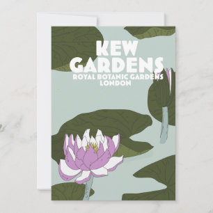 Kew Gardens Londen reisposter Feestdagenkaart