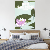 Kew Gardens London reisposter Canvas Afdruk (Insitu (Slaapkamer))