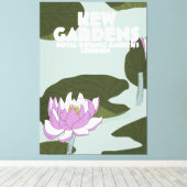 Kew Gardens London reisposter Canvas Afdruk (Insitu (Houten vloer))