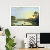 Kew Gardens: The Pagoda and Bridge, 1762 (olie op  Poster (Thuiskantoor)