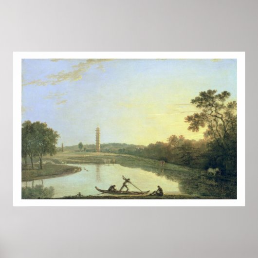 Kew Gardens: The Pagoda and Bridge, 1762 (olie op  Poster (Voorkant)