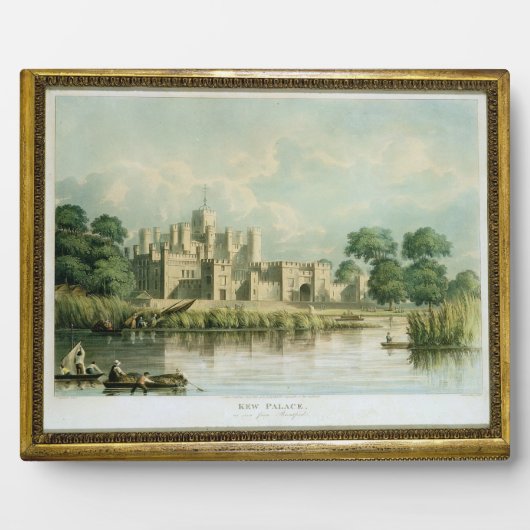 Kew Palace, gezien vanuit Brentford, gegraveerd do Fotoplaat (Voorkant)