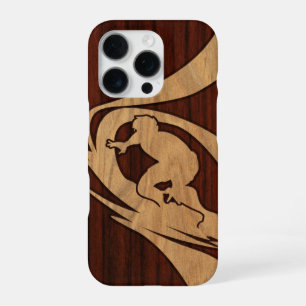 Kewalos Hawaiaanse Surfer Koa Nep Hout iPhone 16 Pro Hoesje