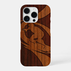 Kewalos Hawaiaanse Surfer Nep Hout Koa iPhone 16 Pro Hoesje