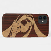 Kewalos Hawaiian Surfer Koa Faux Wood Case-Mate iPhone Case (Achterkant (horizontaal))