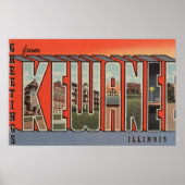 Kewanee, Illinois - Large Letter Scenes 2 Poster (Voorkant)