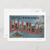 Kewanee, Illinois - Large Letter Scenes Briefkaart (Voorkant / Achterkant)