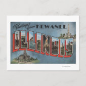 Kewanee, Illinois - Large Letter Scenes Briefkaart (Voorkant)