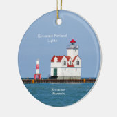 Kewaunee Pierhead Lights Keramisch Ornament (Links)