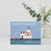 Kewaunee Pierhead Post Card Briefkaart (Staand voorkant)