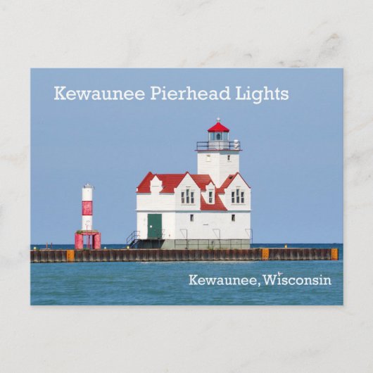 Kewaunee Pierhead Post Card Briefkaart (Voorkant)