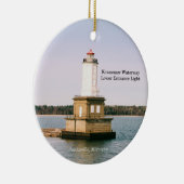 Keweenaw Waterway Lower Entrance Light ornamance Keramisch Ornament (Rechts)