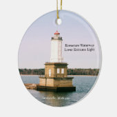 Keweenaw Waterway Lower Entrance Light ornamance Keramisch Ornament (Links)