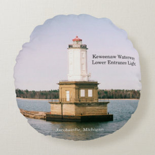 Keweenaw Waterweg Entrance Lichten rond kussen