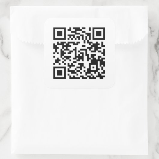 KewlQRcode Vierkante Sticker (Tas)
