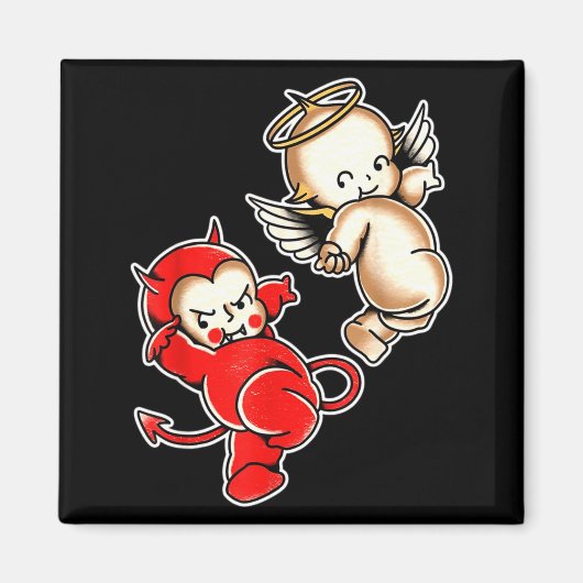 Kewpie baby duivel engel cherubijnen magneet (Voorkant)