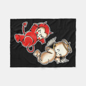 Kewpie Baby Duivel Engel Cherubs Fleece Deken (Voorkant (Horizontaal))