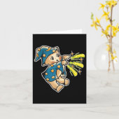 Kewpie Baby Wizard Traditioneel Tattoo Flash Kaart (Gele Bloem)