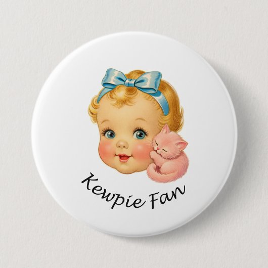 Kewpie Fan Pop Badge Ronde Button 7,6 Cm (Voorkant)