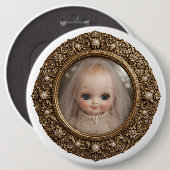 Kewpie Gesluierde Geest Ventilator Magneet Ronde Button 6,0 Cm (Voorkant /achterkant)