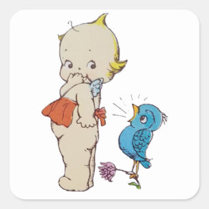 Kewpie met Bluebird Singkers Stickers