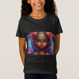 Kewpie's Enchanted Realm: Melanated Dragon-Unicorn T-shirt