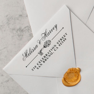  Key Aangepaste trouwnamen & retouradres Zelfinktende Stempel