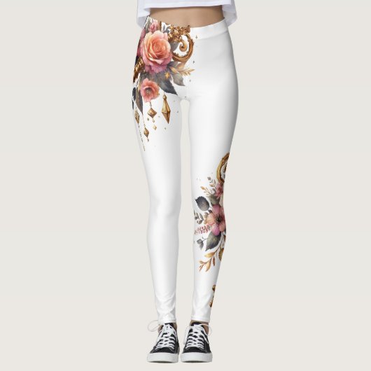 Key and flowers leggings (Voorkant)