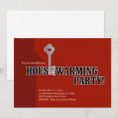 Key and Heart, Housewarming Party Kaart (Voorkant / Achterkant)