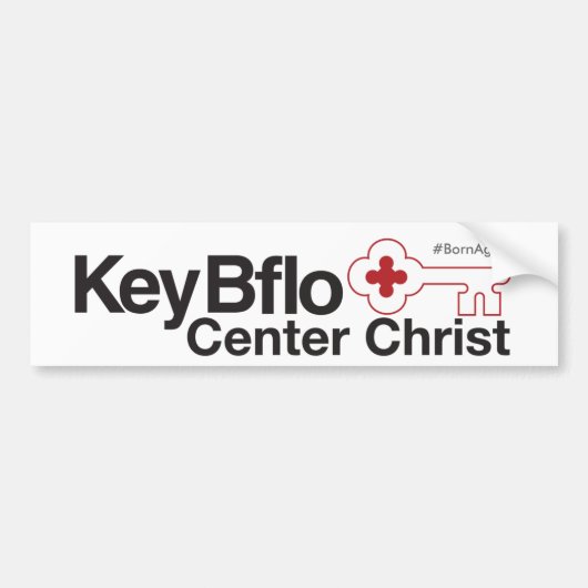Key Bflo Center Christus #BornOpnieuwBflo Bumpersticker (Voorkant)