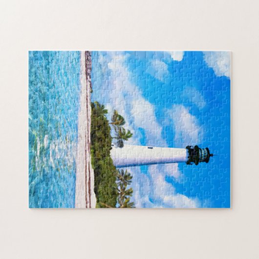 Key Biscayne - Cape Florida Lighthouse Art Puzzle Legpuzzel (Horizontaal)