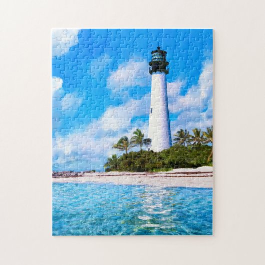 Key Biscayne - Cape Florida Lighthouse Art Puzzle Legpuzzel (Verticaal)
