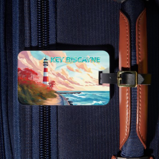 Key Biscayne, Florida Keys Bagagelabel (Voorkant Insitu 4)
