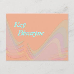 Key Biscayne Florida Pastel Vleugels Ansichtkaart Briefkaart