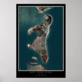 Key Biscayne Florida Satellite Poster Map (Voorkant)