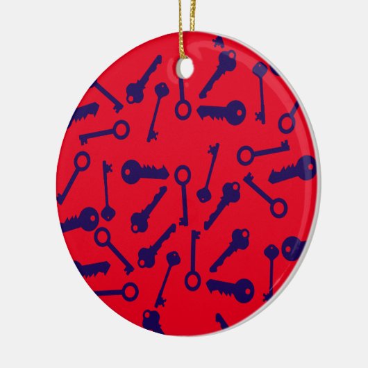 Key Blue Pattern-product Keramisch Ornament (Links)