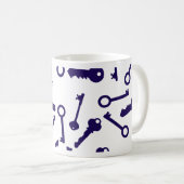 Key Blue Pattern-product Koffiemok (Voorkant rechts)