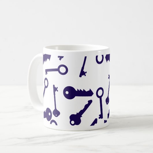 Key Blue Pattern-product Koffiemok (Voorkant links)