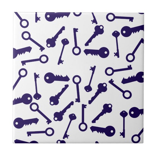Key Blue Pattern-product Tegeltje (Voorkant)