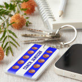 Key chain, Blue/White for Basketball Coach, Player Sleutelhanger (Voorkant Rechts)