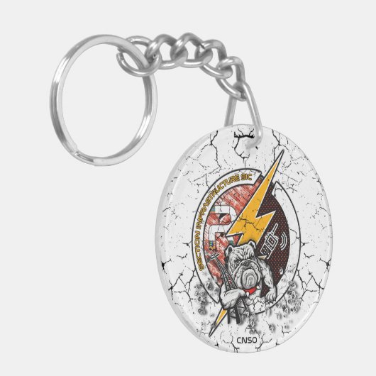 KEY-CHAIN INFRASIC BLANC SLEUTELHANGER (Voorkant Links)