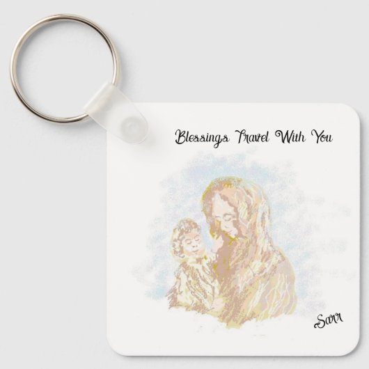 Key Chain  : Travel  Blessings . Sleutelhanger (Voorkant)