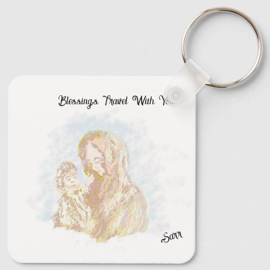 Key Chain : Travel Blessings . Sleutelhanger (Achterkant)