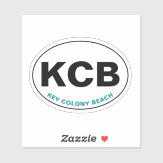 Key Colony Beach KCB Ovaal Sticker