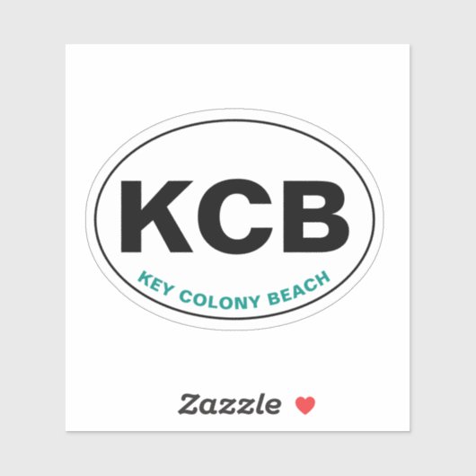 Key Colony Beach KCB Ovaal Sticker (Vel)