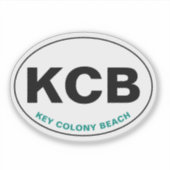 Key Colony Beach KCB Oval Sticker (Voorkant)