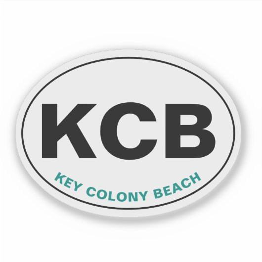 Key Colony Beach KCB Oval Sticker (Voorkant)