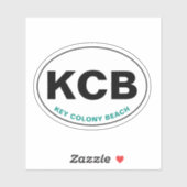 Key Colony Beach KCB Oval Sticker (Vel)