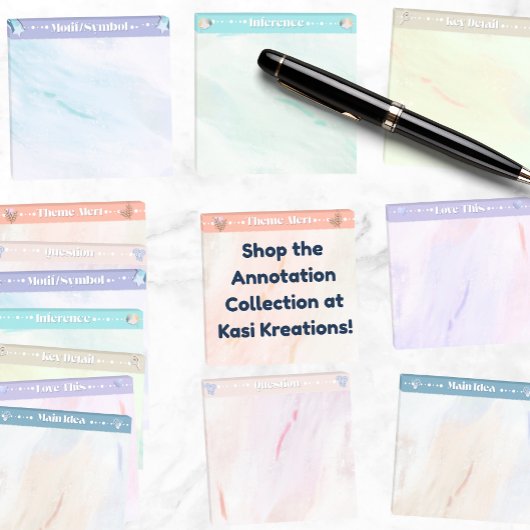 Key Detail Acrylic Reading Annotation Post-it® Notes